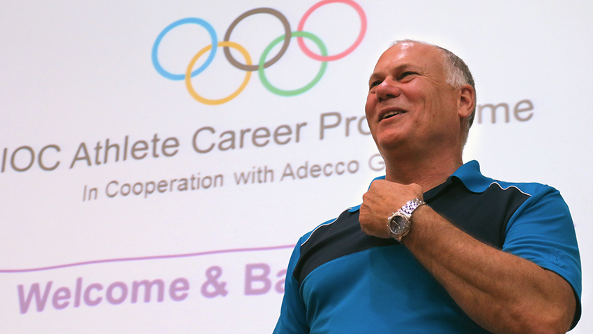 國際奧會運動員生涯規劃計畫講師Patrick Glennon來台開講。