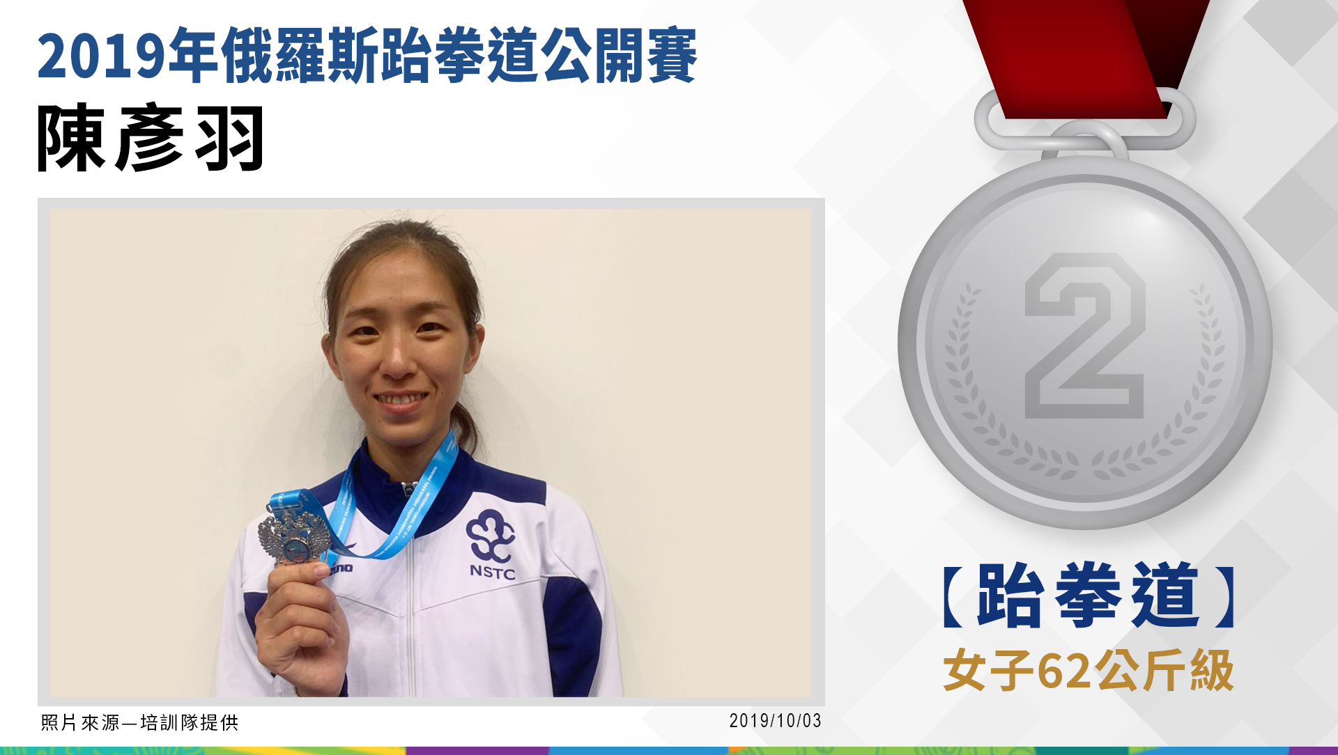 陳彥羽－女子62公斤級－銀牌