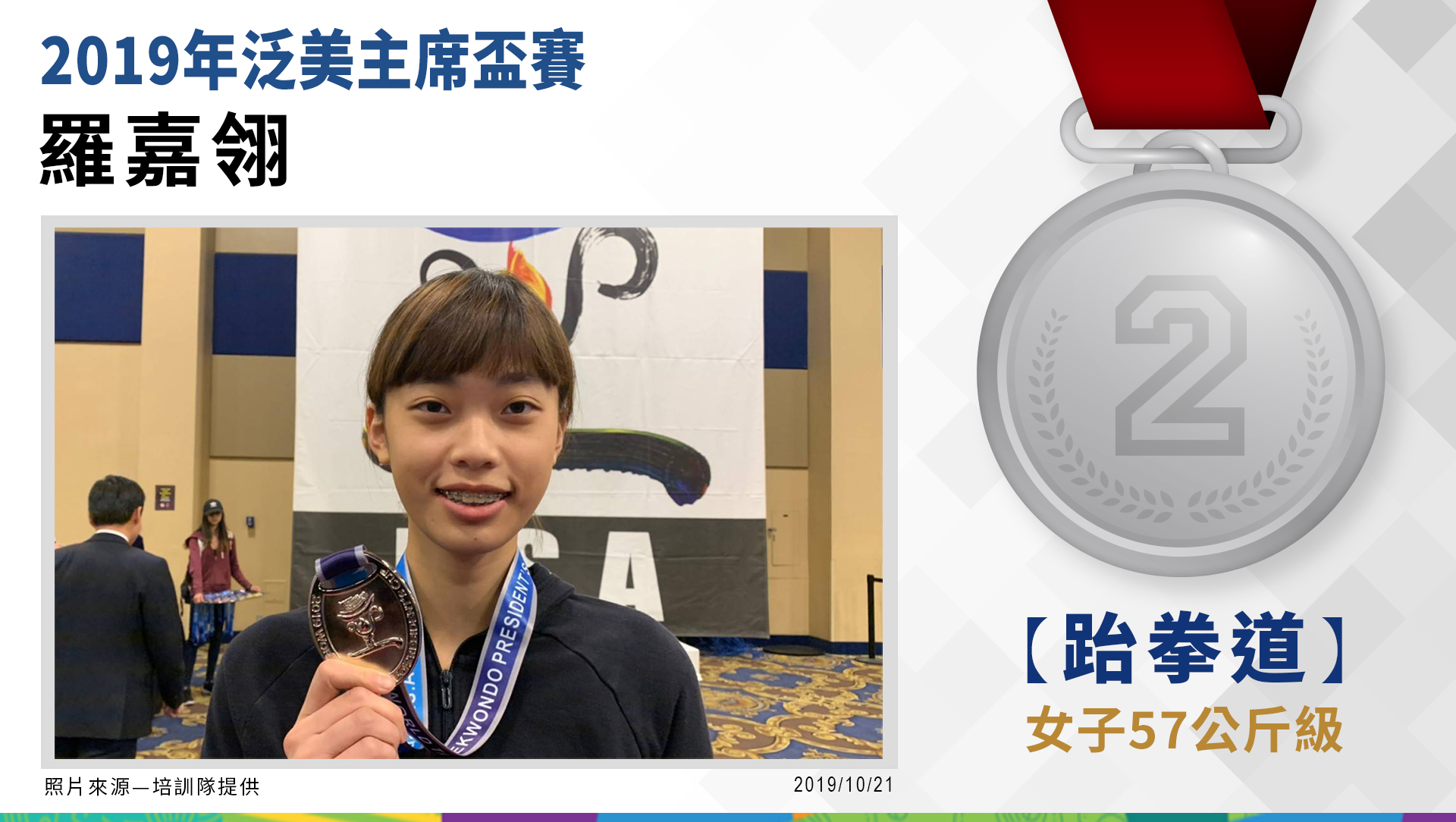 羅嘉翎－女子57公斤級－銀牌