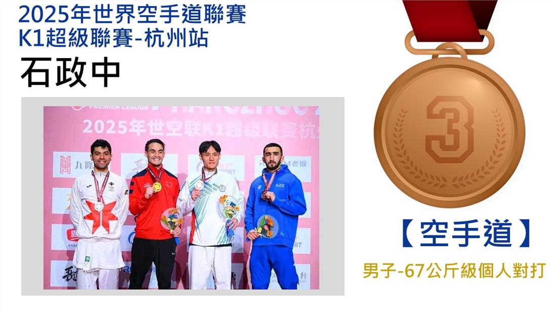 男子-67公斤級個人對打-銅牌-石政中