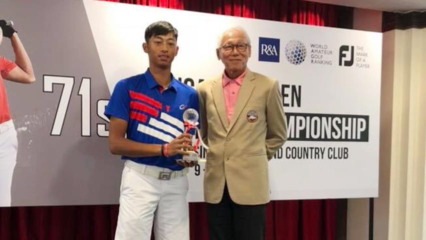 捷報-第71屆新加坡高爾夫業餘公開賽 王偉軒獲得季軍