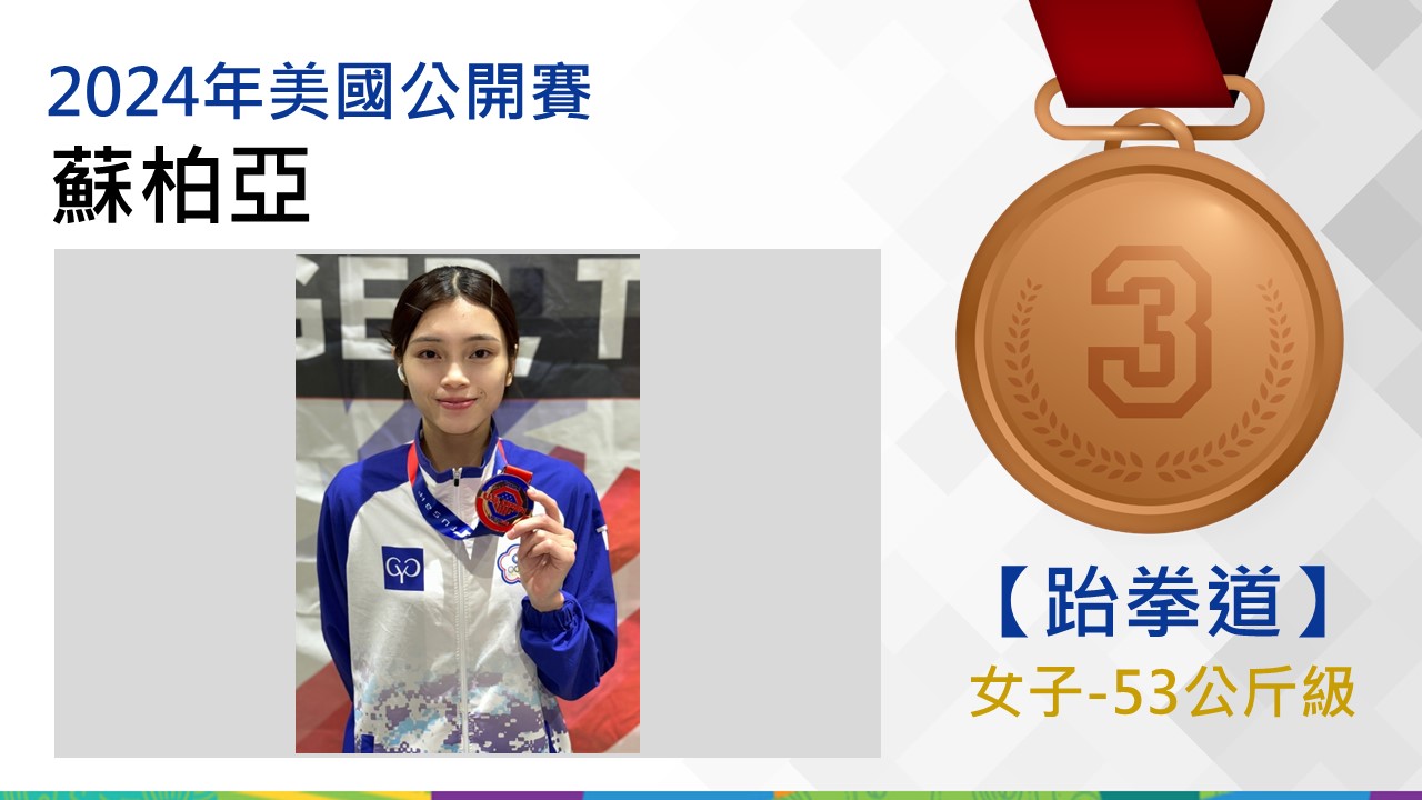 女子-53公斤級/蘇柏亞-銅牌