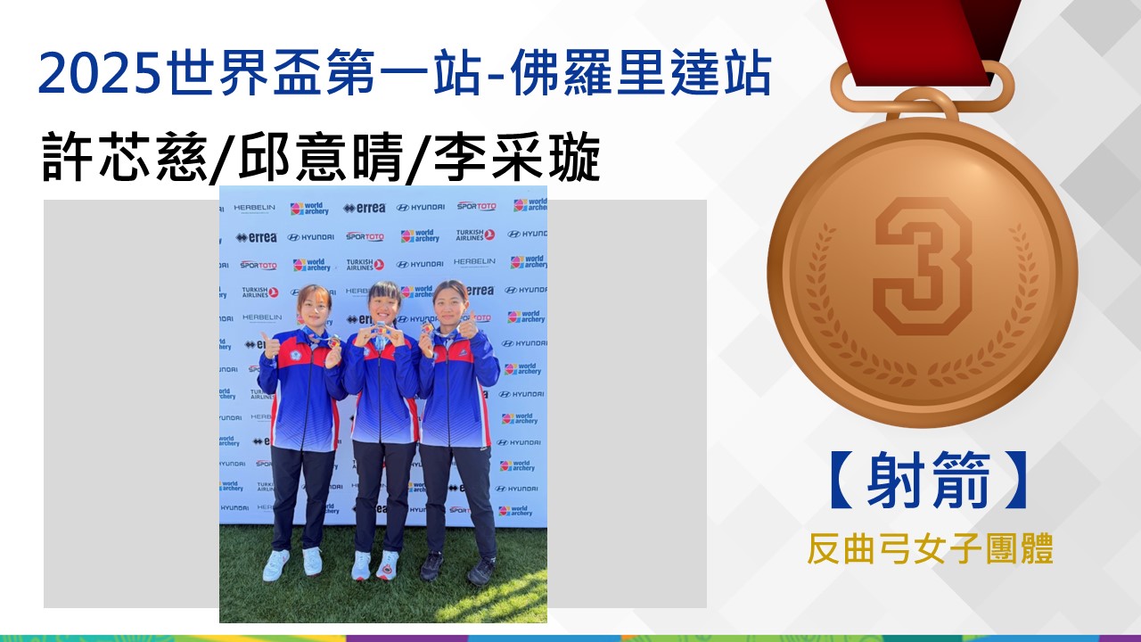 捷報-射箭隊參加世界盃1.2站榮譽榜