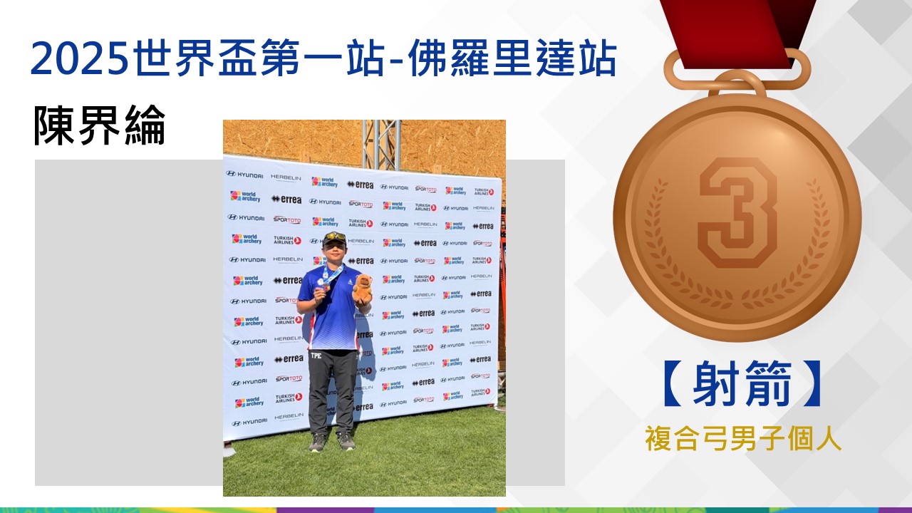捷報-射箭隊參加世界盃1.2站榮譽榜